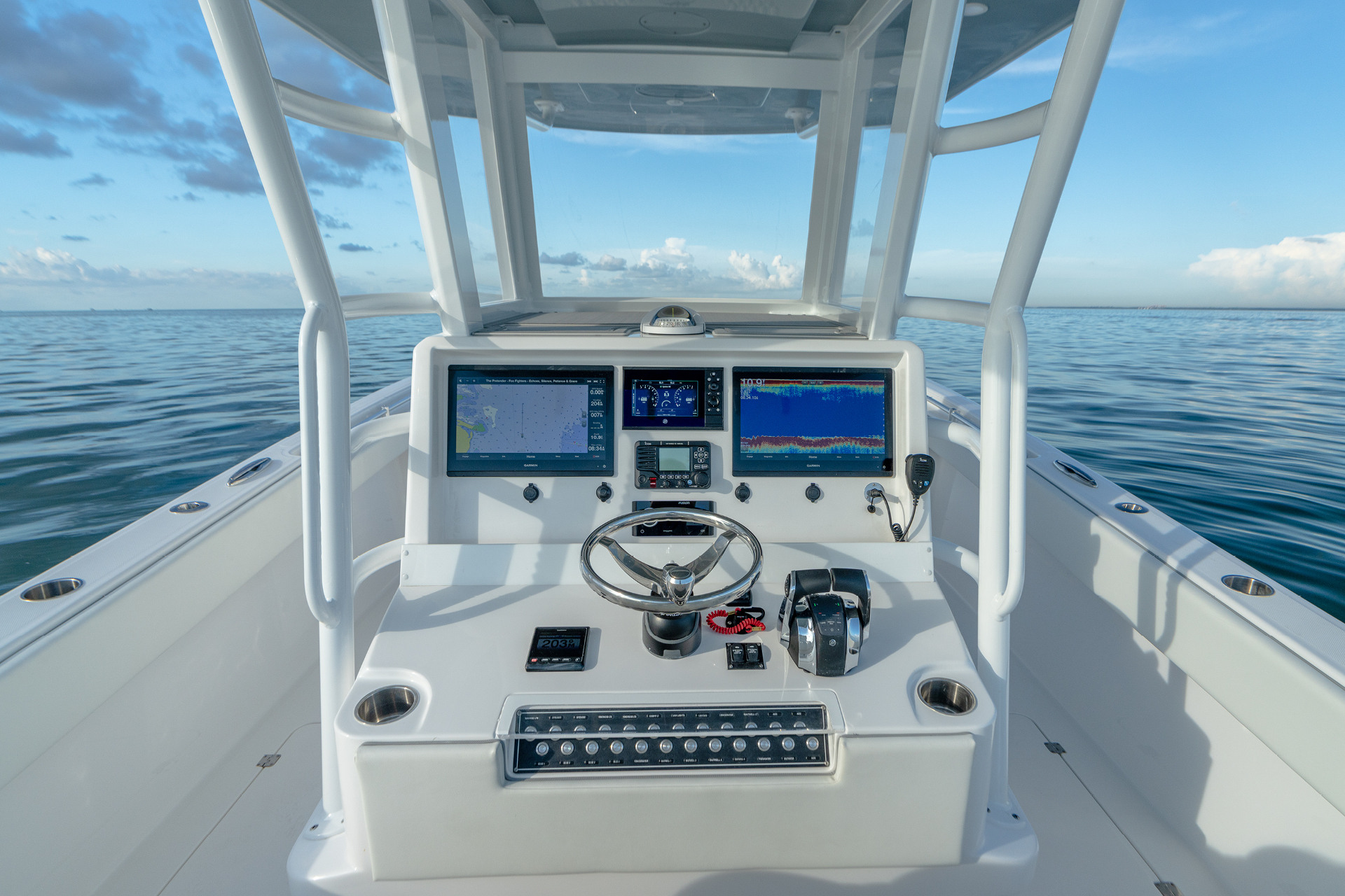 Invincible 33' Catamaran control panel
