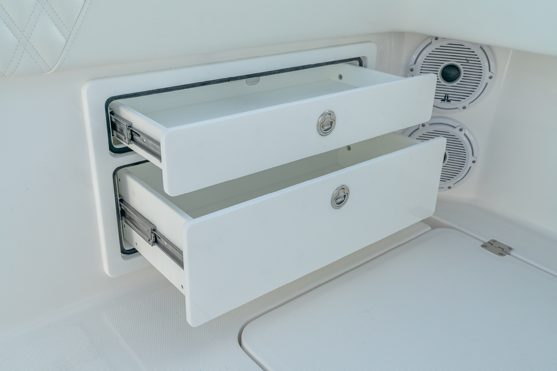 Invincible 33' Catamaran on deck drawers