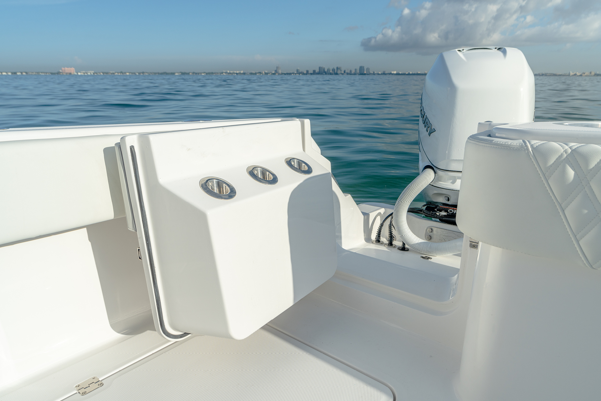 Invincible 33' Catamaran boat hatch