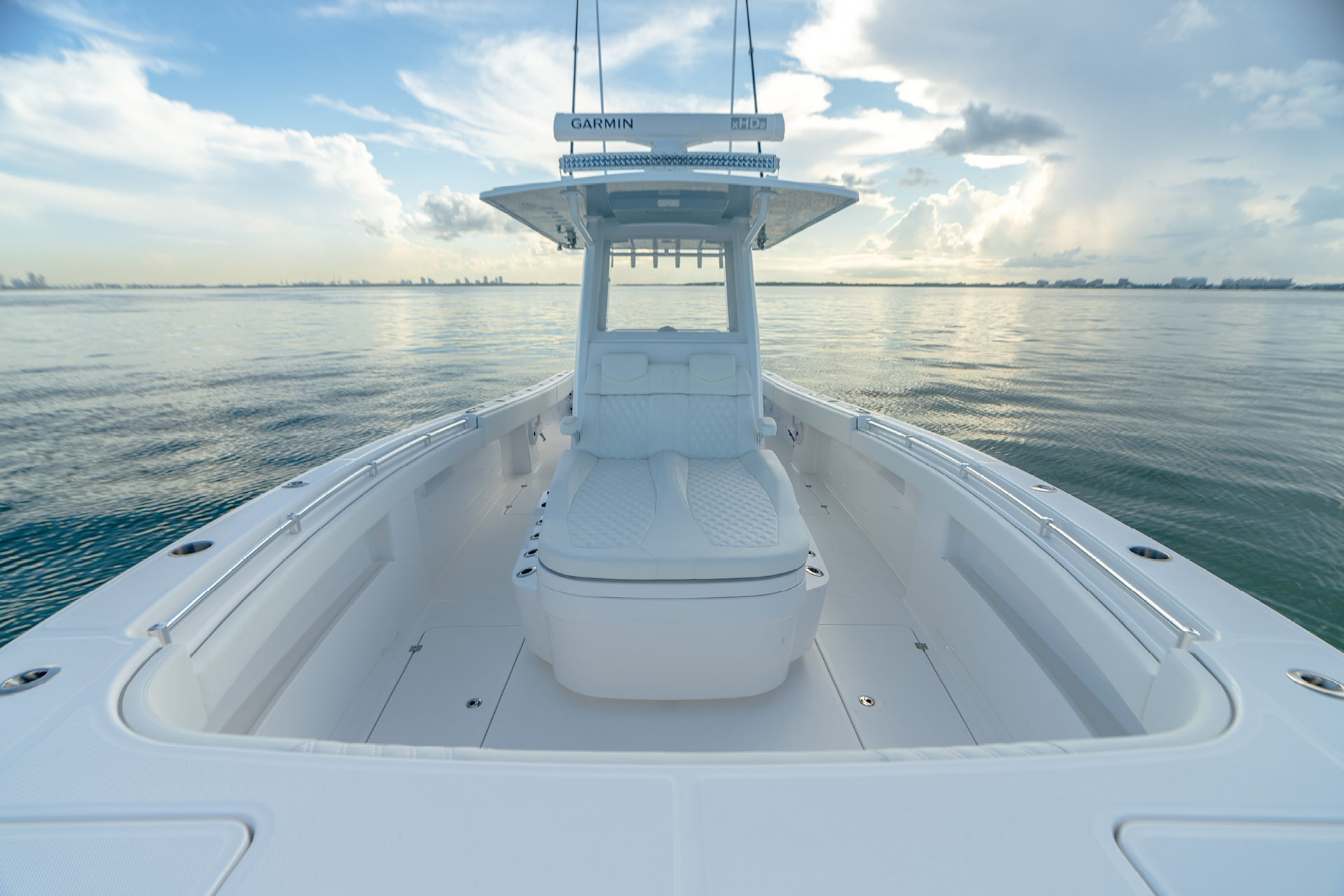 Invincible 33' Catamaran - view from the control deck