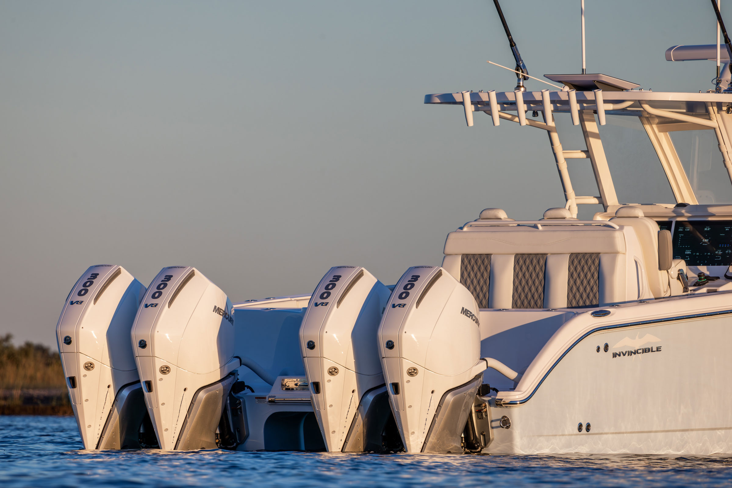 Invincible 38' Catamaran back view