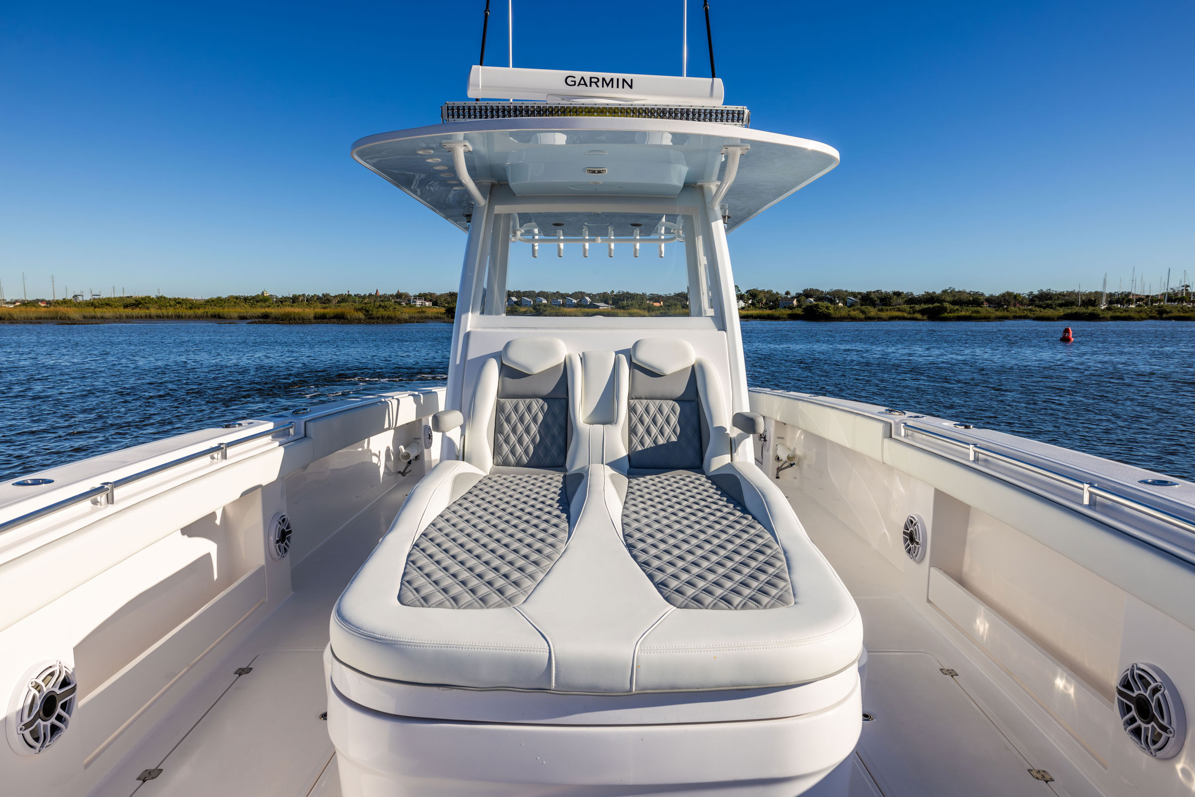Invincible 38' Catamaran on deck seating