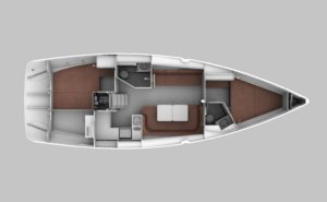 2019 Bavaria Cruiser 41 2 Cabins 2 Heads Layout