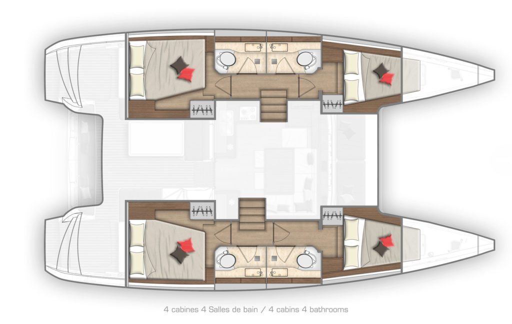 40 foot catamaran interior