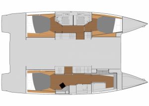 2021 Fountaine Pajot Astrea 42 3 Cabin 3 Heads Layout