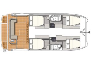 MY4.S 4 Cabins, 2 Heads Layout